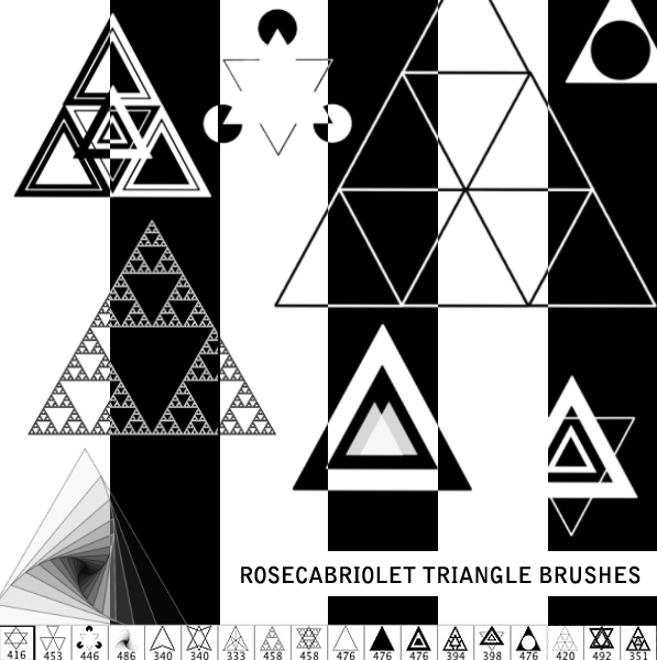 神秘三角形图案元素Photoshop笔刷下载