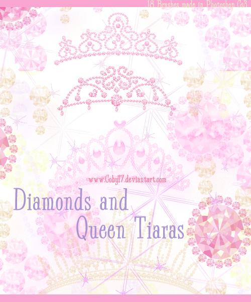 钻石皇冠、钻石饰品图案PS笔刷素材