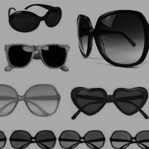 太阳眼镜、酷炫太阳光眼镜造型PS美图笔刷
