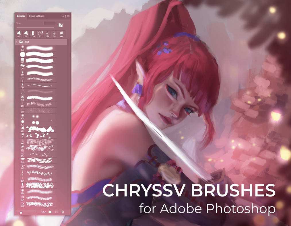 插画达人的Chryssv - Brushes (2021) 免费笔刷下载